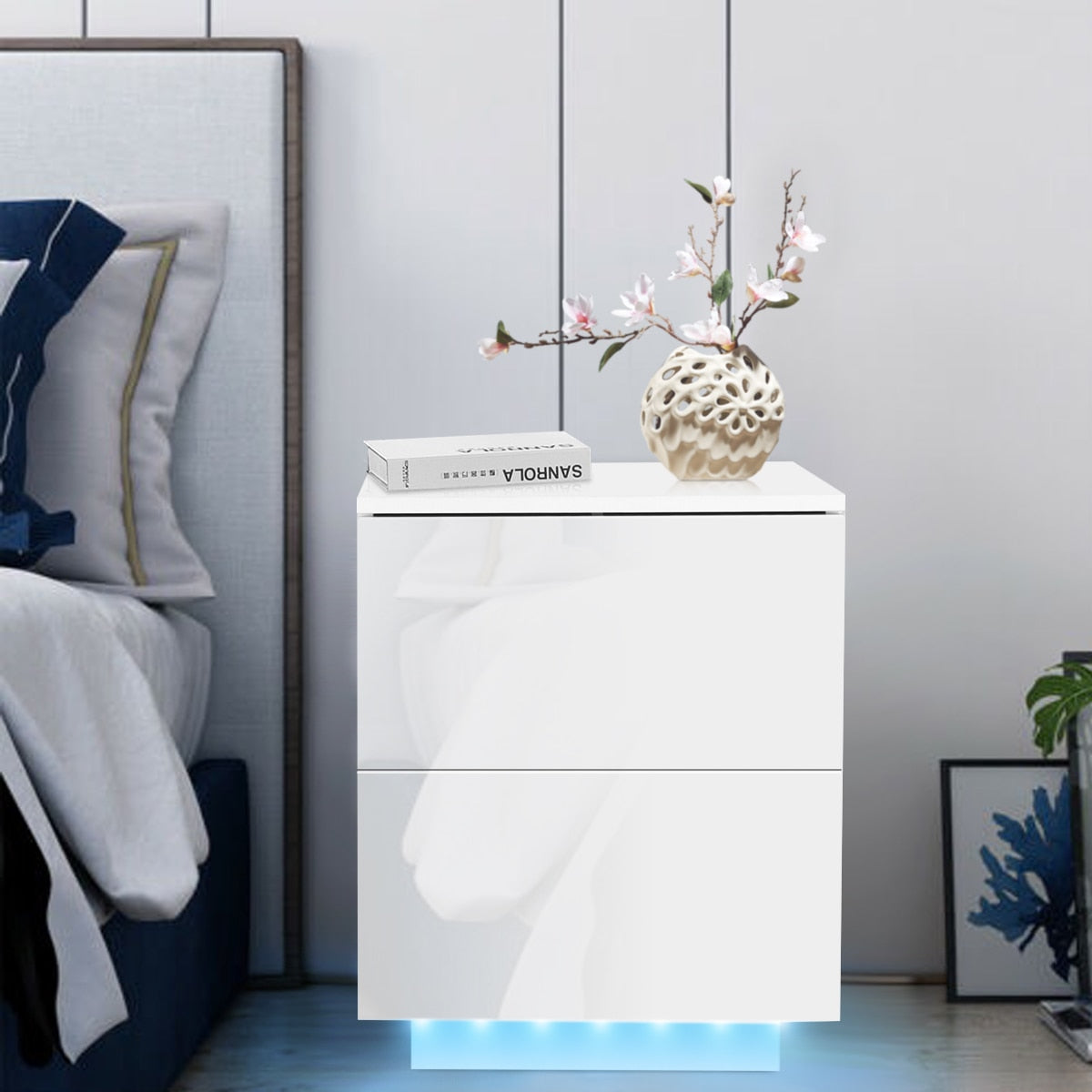 Multifunction RGB LED Nightstands Cabinet