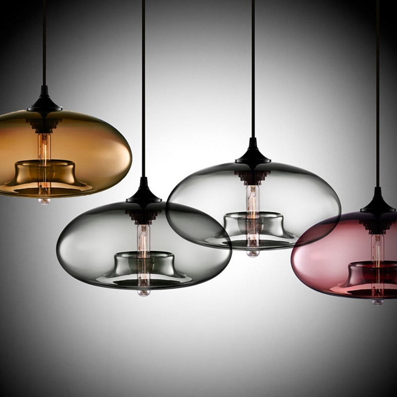 Nordic Modern hanging loft 7 Color Glass lustre Pendant Lamp